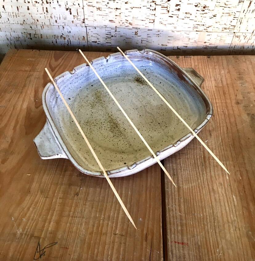 Glazed terracotta dish from the 1980s