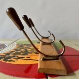 Vintage wall coat rack - 3 hooks