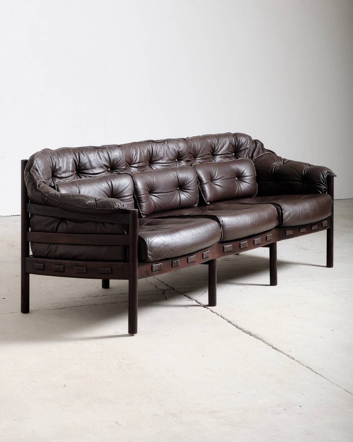 Canapé en cuir par Arne Norell pour Coja, Suède, années 1970