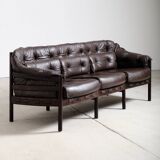 Canapé en cuir par Arne Norell pour Coja, Suède, années 1970