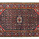 Traditional persian rug antique blue red handwoven wool carpet area rug- 145x202cm