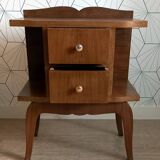 Art deco bedside table 1930 in walnut.
