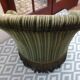 Fauteuil crapaud velours côtelé vert
