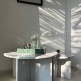 Signature Nesting Tables x 100% Carrara White Marble