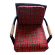 Fauteuil colonial motif labyrinthe