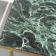 Green marble coffee table and vintage brass gold metal 60s