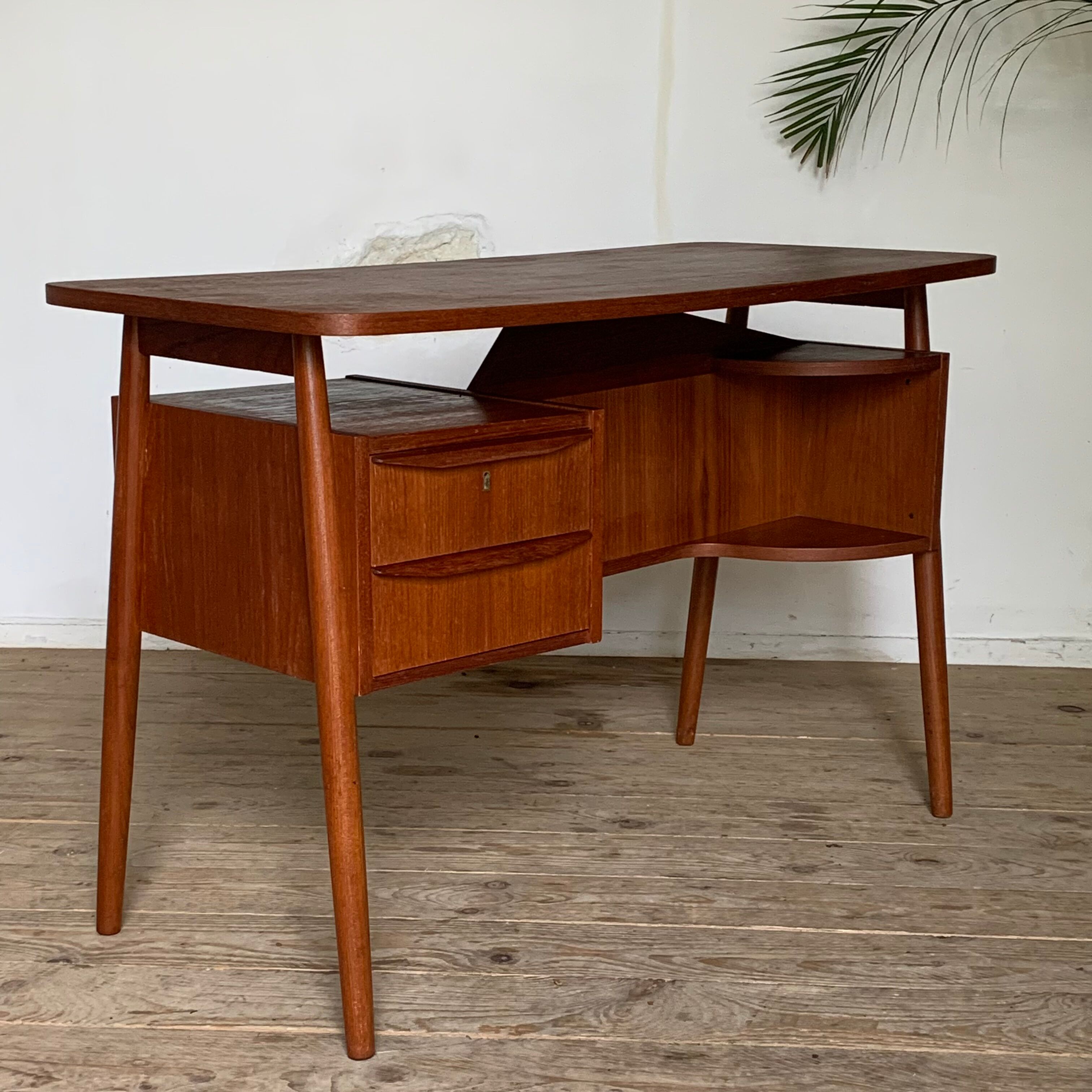 Vintage Scandinavian teak desk Gunnar Nielsen Tibergaard