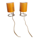 Paire de lampes tubes vintage Orange Pop & Chrome