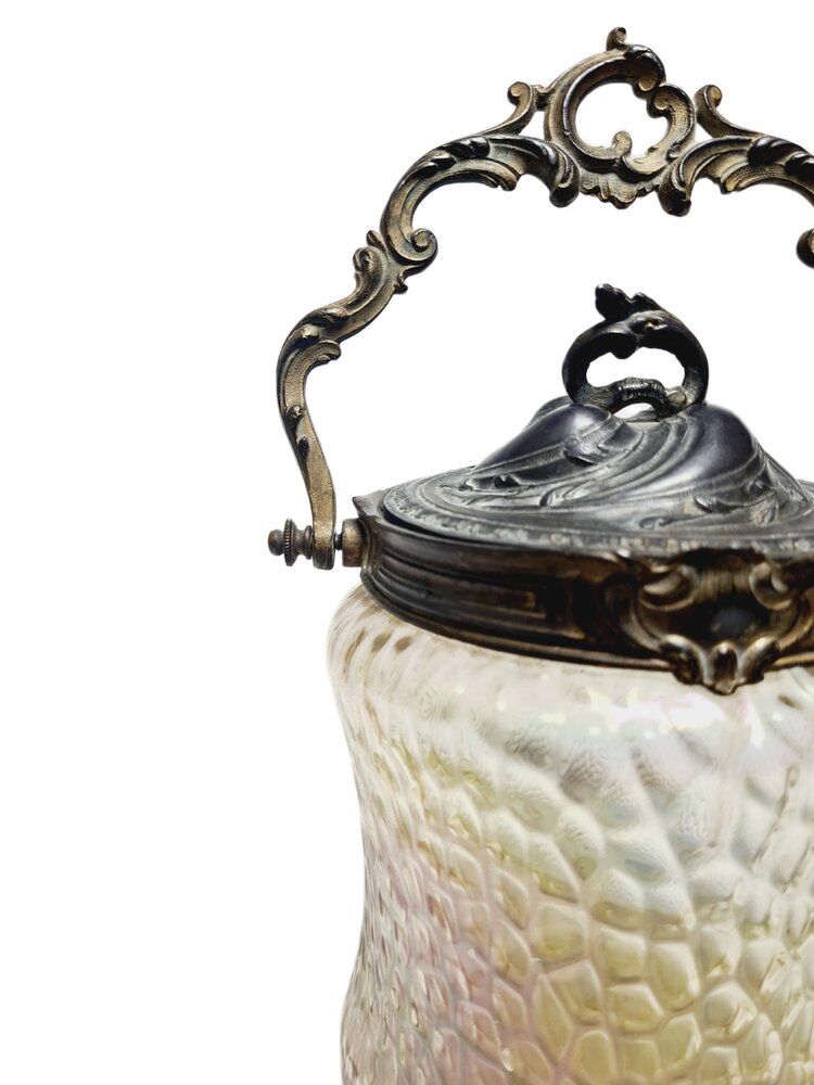 Art nouveau german candyer from loetz, 1890s