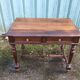 Vintage oak desk table with 2 drawers