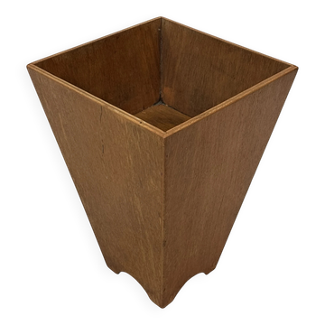 Jardinière en bois minimaliste, géométrique vintage