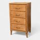 Chiffonnier pieds compas bois brut 1950