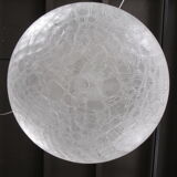 Very rare glass hanging lamp by doria leuchten, 1960, germany