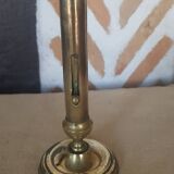 Brass candle holder with pusher and cup