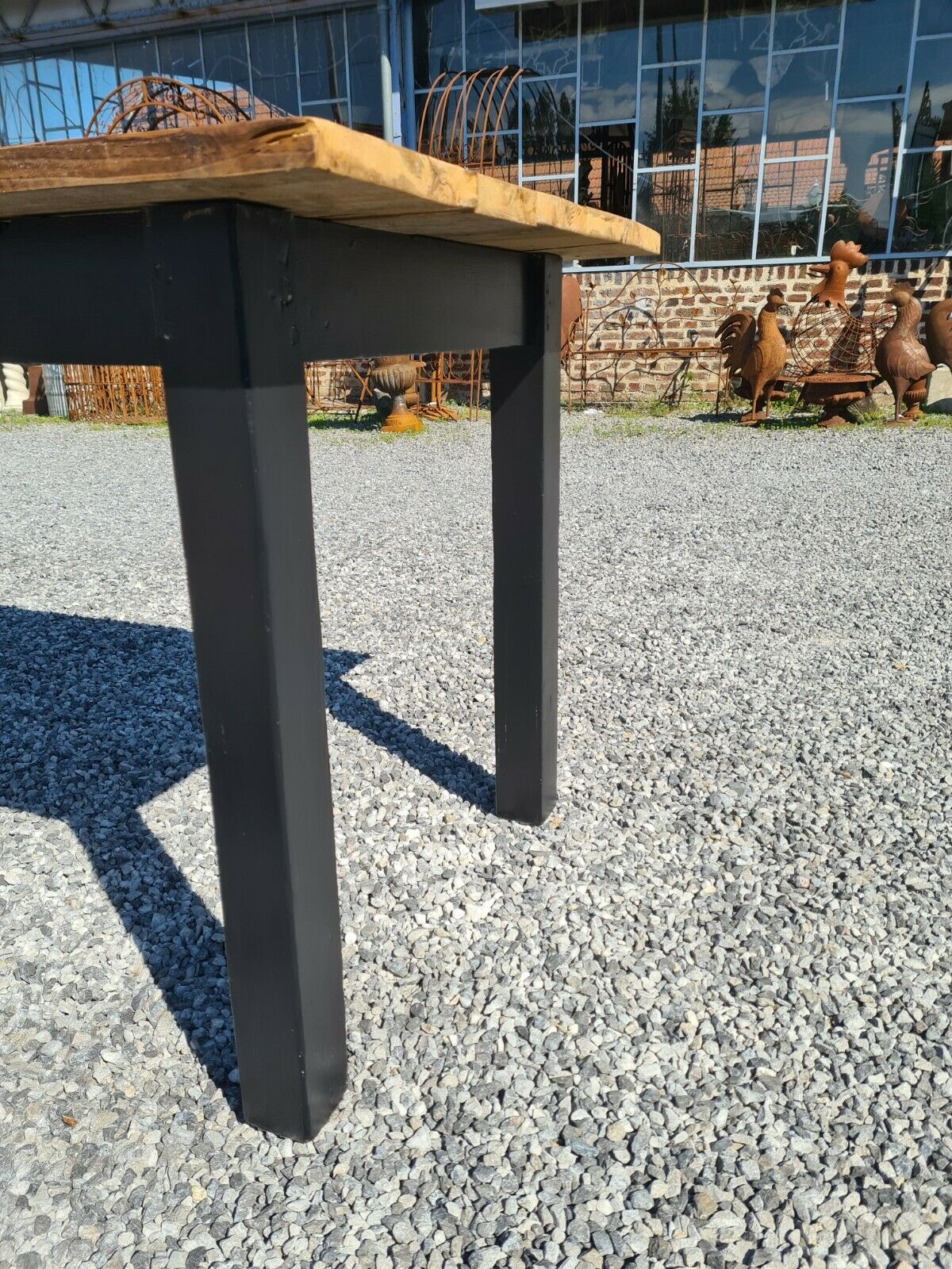 Patinated fir farmhouse table