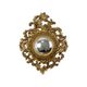 Classic Vintage Butler Mirror Gold Baroque Frame Witch's Eye Fifties