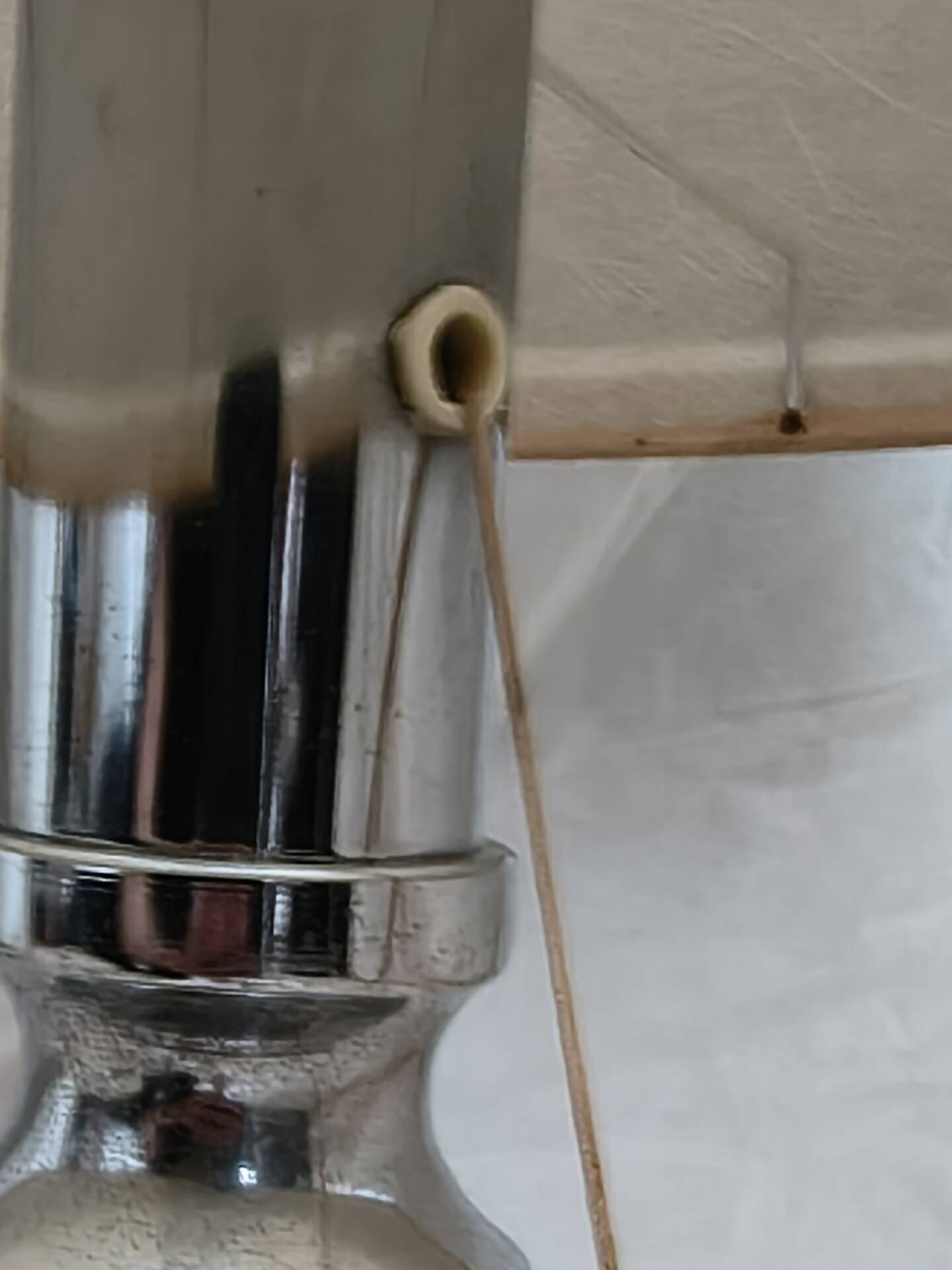 Vintage 1970 metal and ceramic lamp