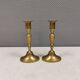 A set of vintage brass candlesticks, made by MALM Denmark in the 1960-70s.