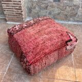 Handmade Berber Kilim pouf, floor cushion