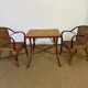 Ensemble table et fauteuils salon en rotin enfants