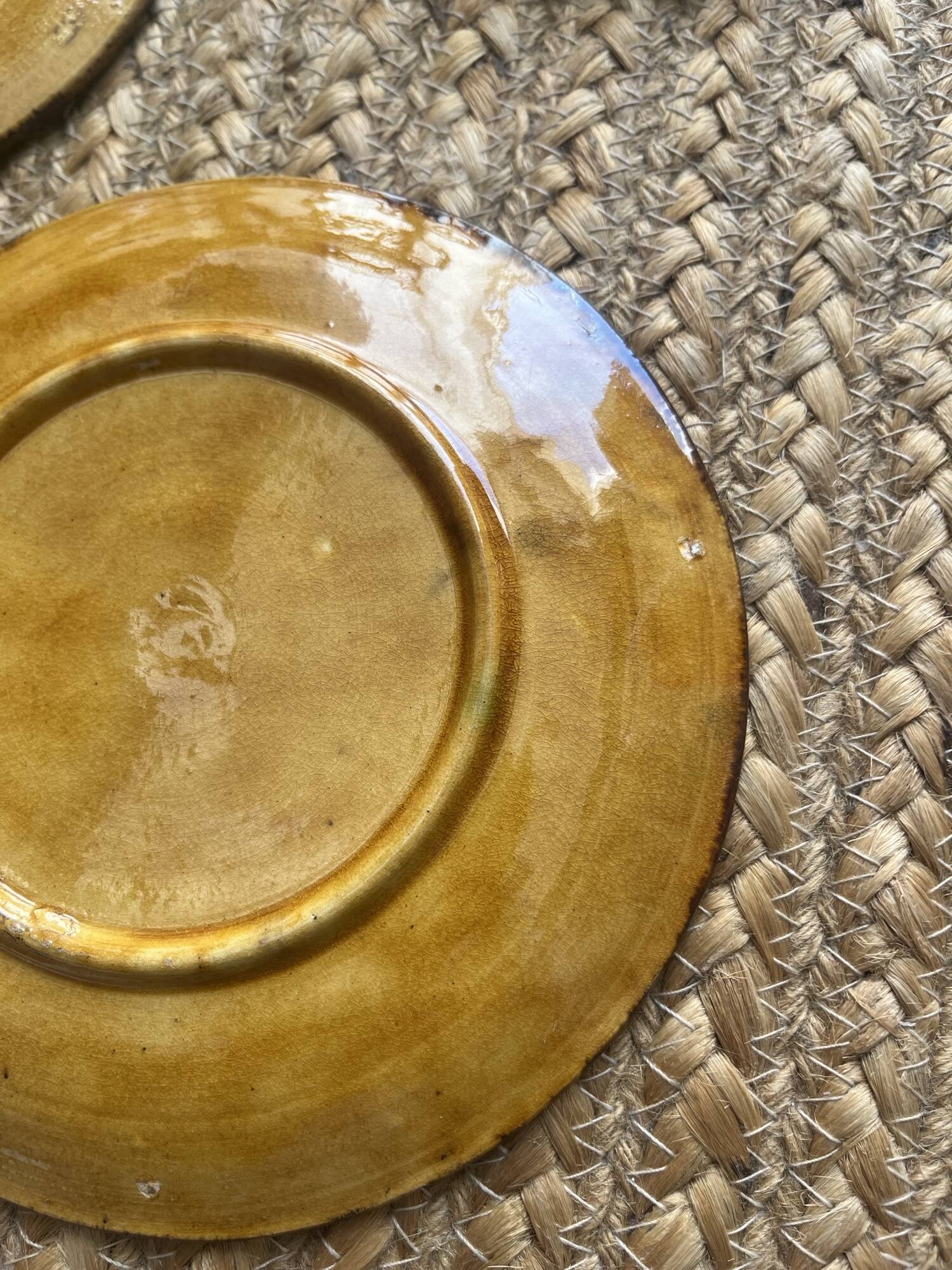 5 ceramic plates from the 1960s, Biot style