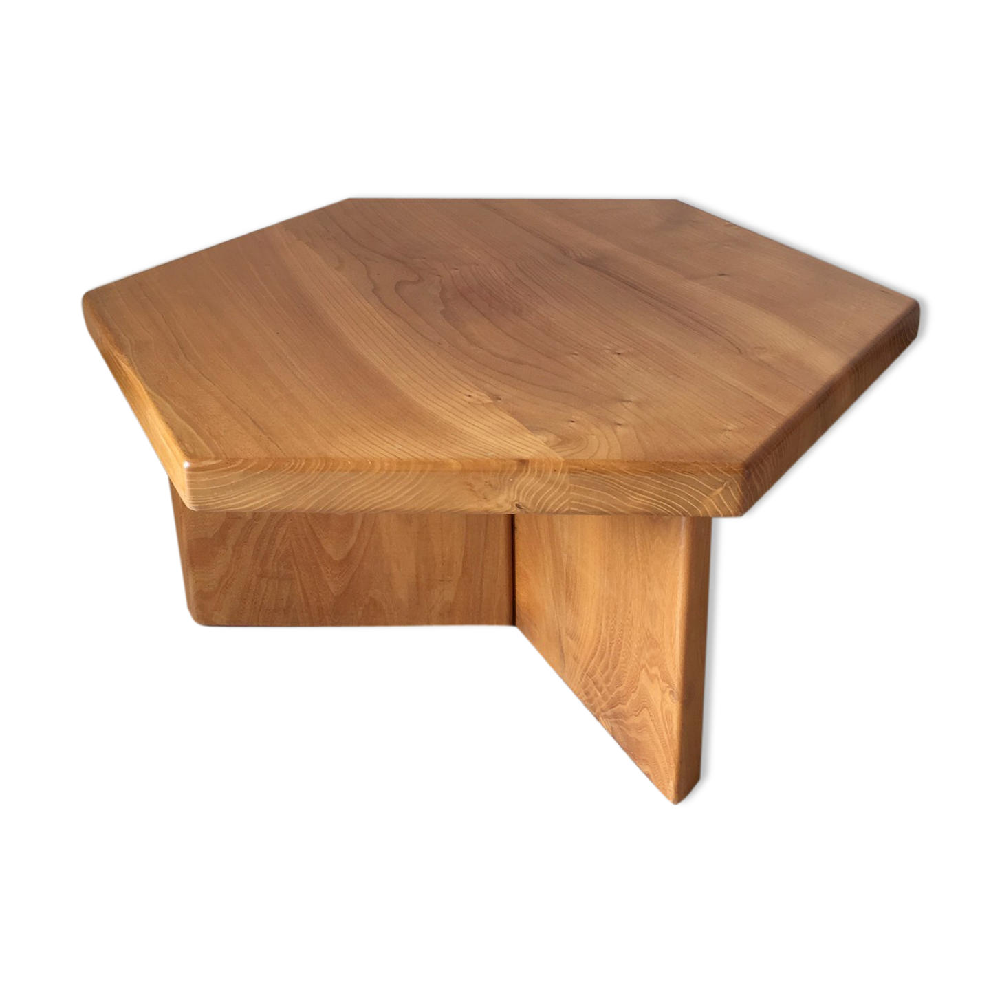Vintage elm coffee table in the 70