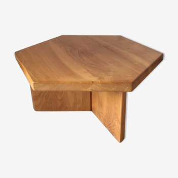Vintage elm coffee table in the 70