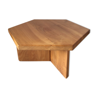 Vintage elm coffee table in the 70