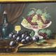 Tableau huile sur toile : nature morte aux fruits (A)