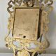 Antique triptych font brass porcelain