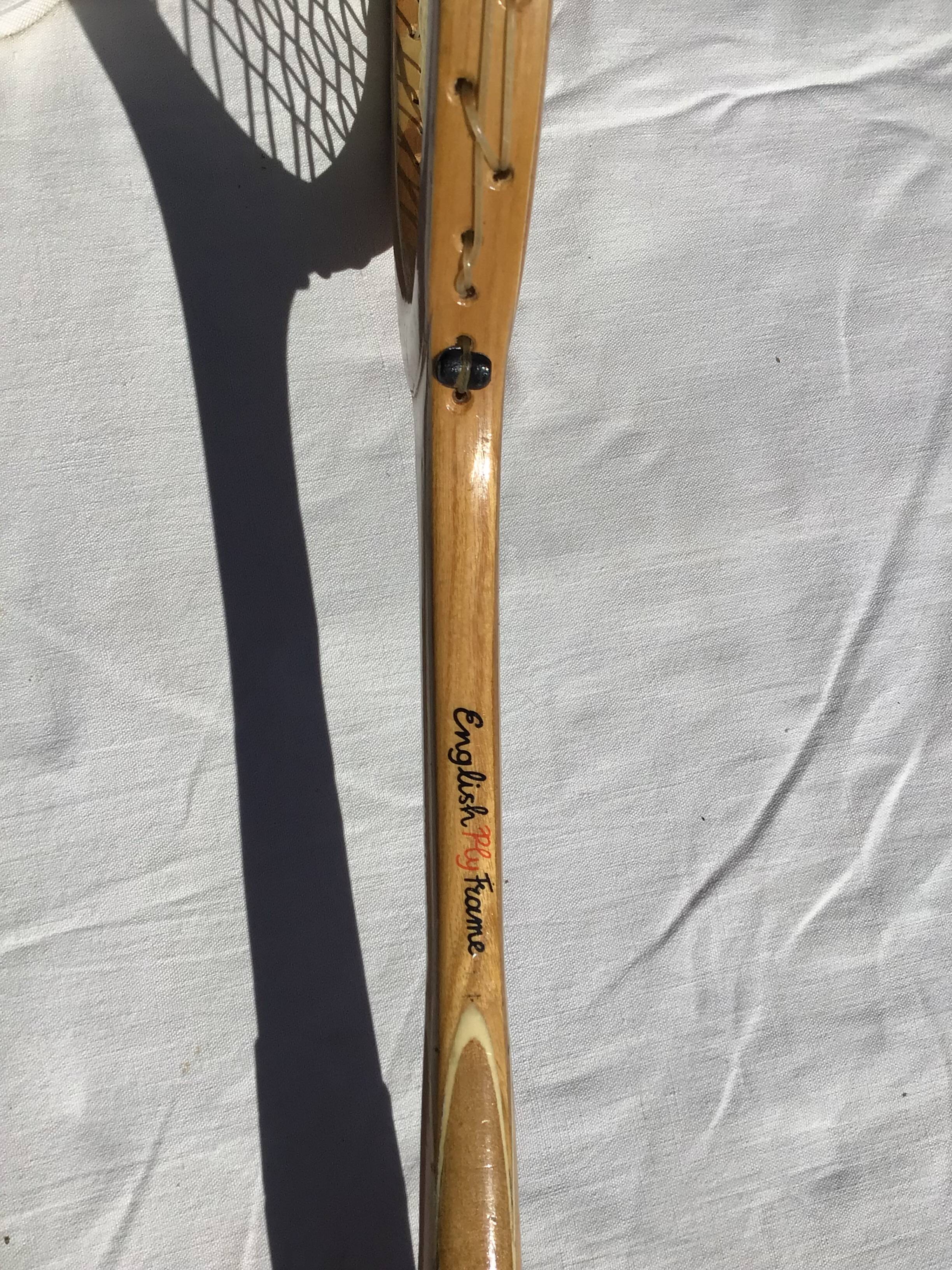 Smasher wooden tennis racket