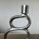 Paire de bougeoirs "cercles" en aluminium 1980