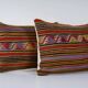 Set of 2 vintage kilim cushion covers 41x61 cm