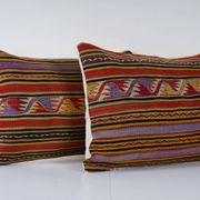 Set of 2 vintage kilim cushion covers 41x61 cm