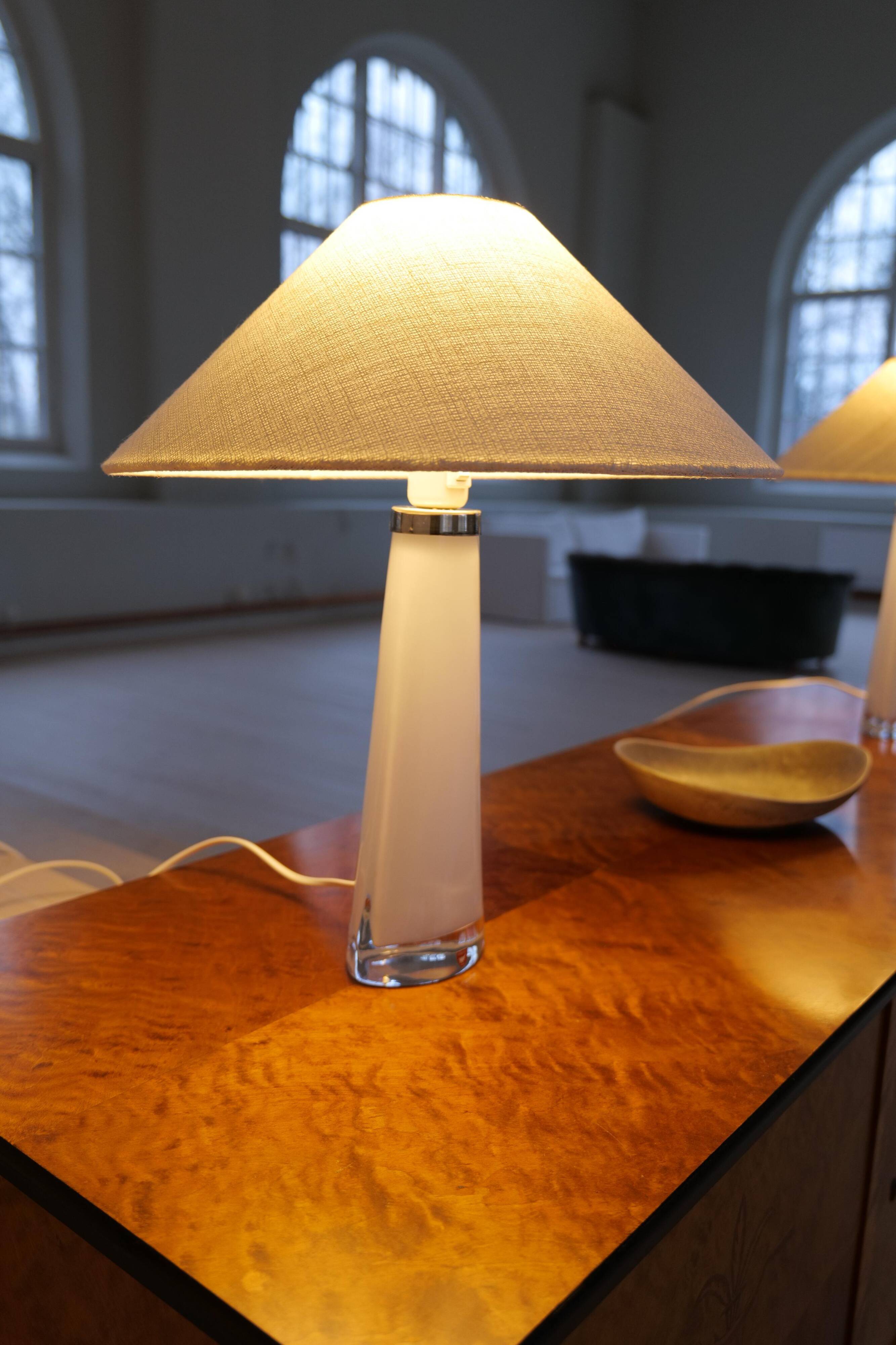 Mid-century table lamps by Carl Fagerlund for Orrefors Sweden RD, 1566