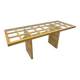 Mid-Century Dining Table, Wood with Glass Top, Italy, 1970s