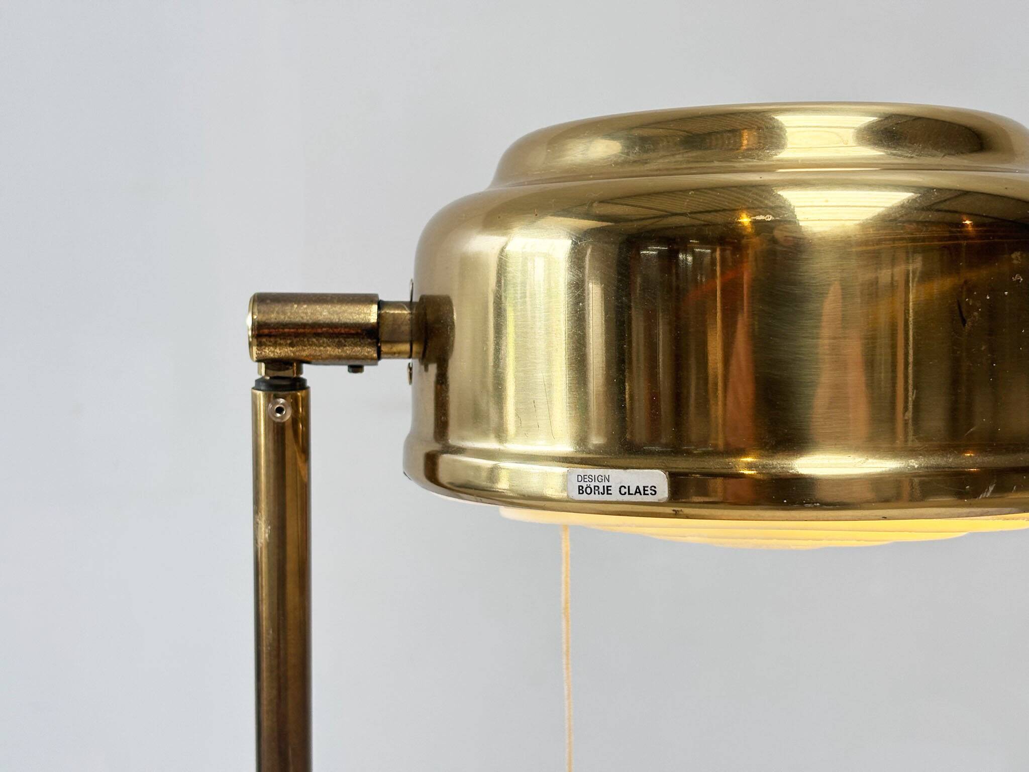 Brass table lamp by Börje Claes, for Norlett Elit in Sweden