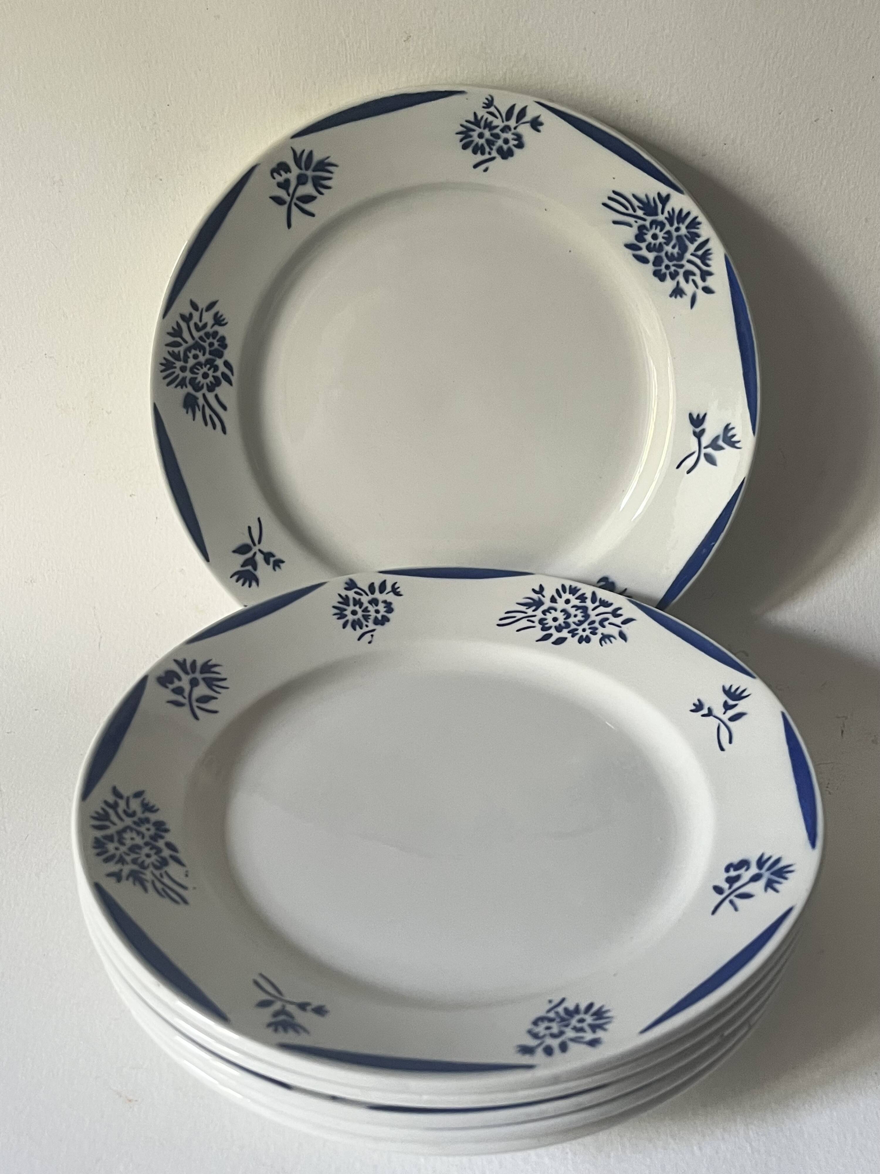 6 dessert plates - K&G Luneville, Reims service