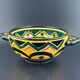 Earthenware Bowls St Jean de Bretagne Set of 4 Hand Decorated Geometric Black