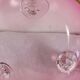 Vintage glasses service cup pink for 7 with service bowl