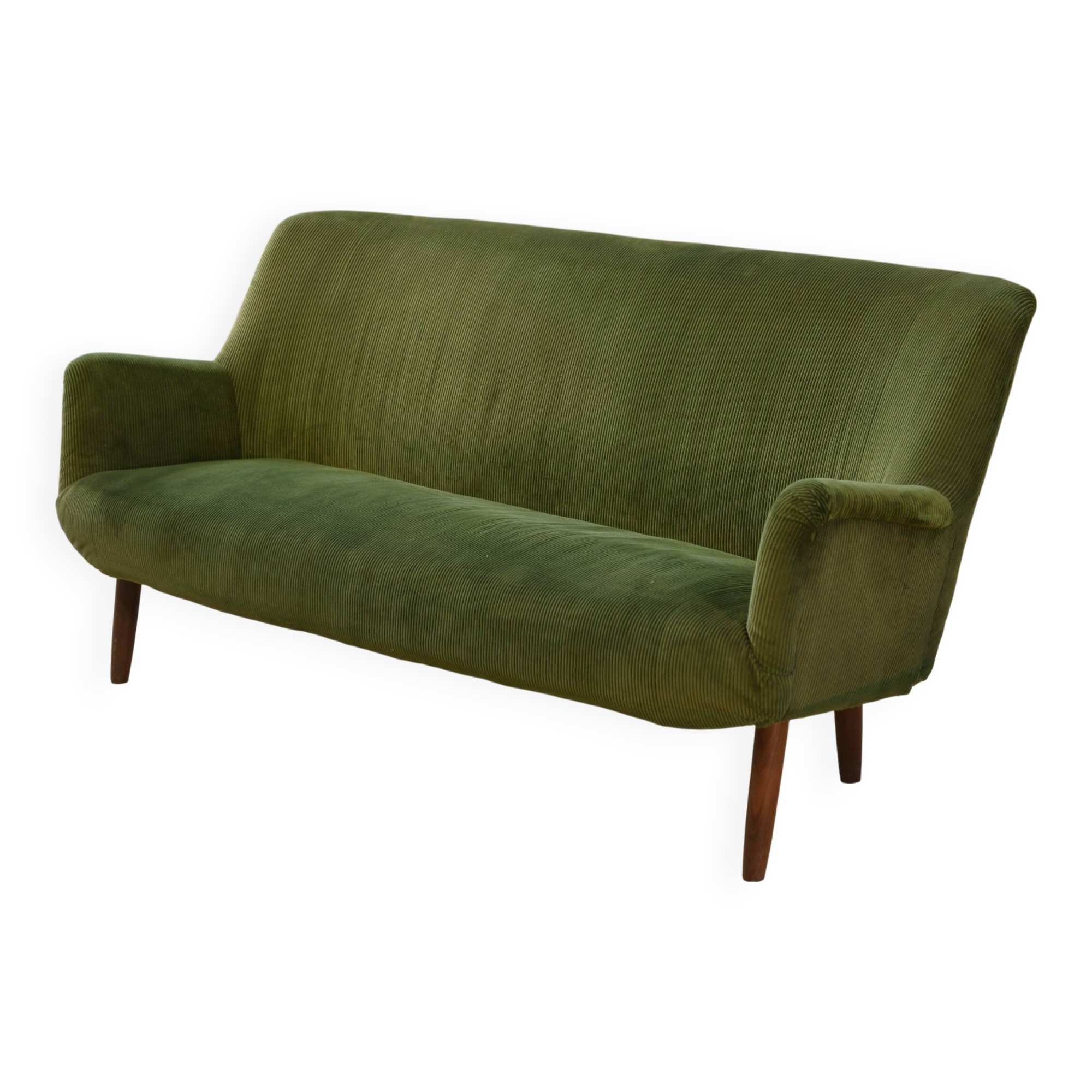 Green velvet canapé 1960s