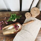 Large old brass grocery shovel