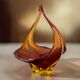 Vintage glass bowl/decoration (red/amber)