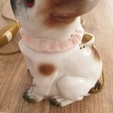 Chien lumière en porcelaine