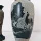 Ensemble de deux vases en pierre taillé