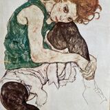 Egon Schiele 1890-1918), Sitzende Frau mit hochgezogenem Knie, Migneco&Smith 70011, printed in Italy