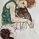 Egon Schiele 1890-1918), Sitzende Frau mit hochgezogenem Knie, Migneco&Smith 70011, imprimé en Italie