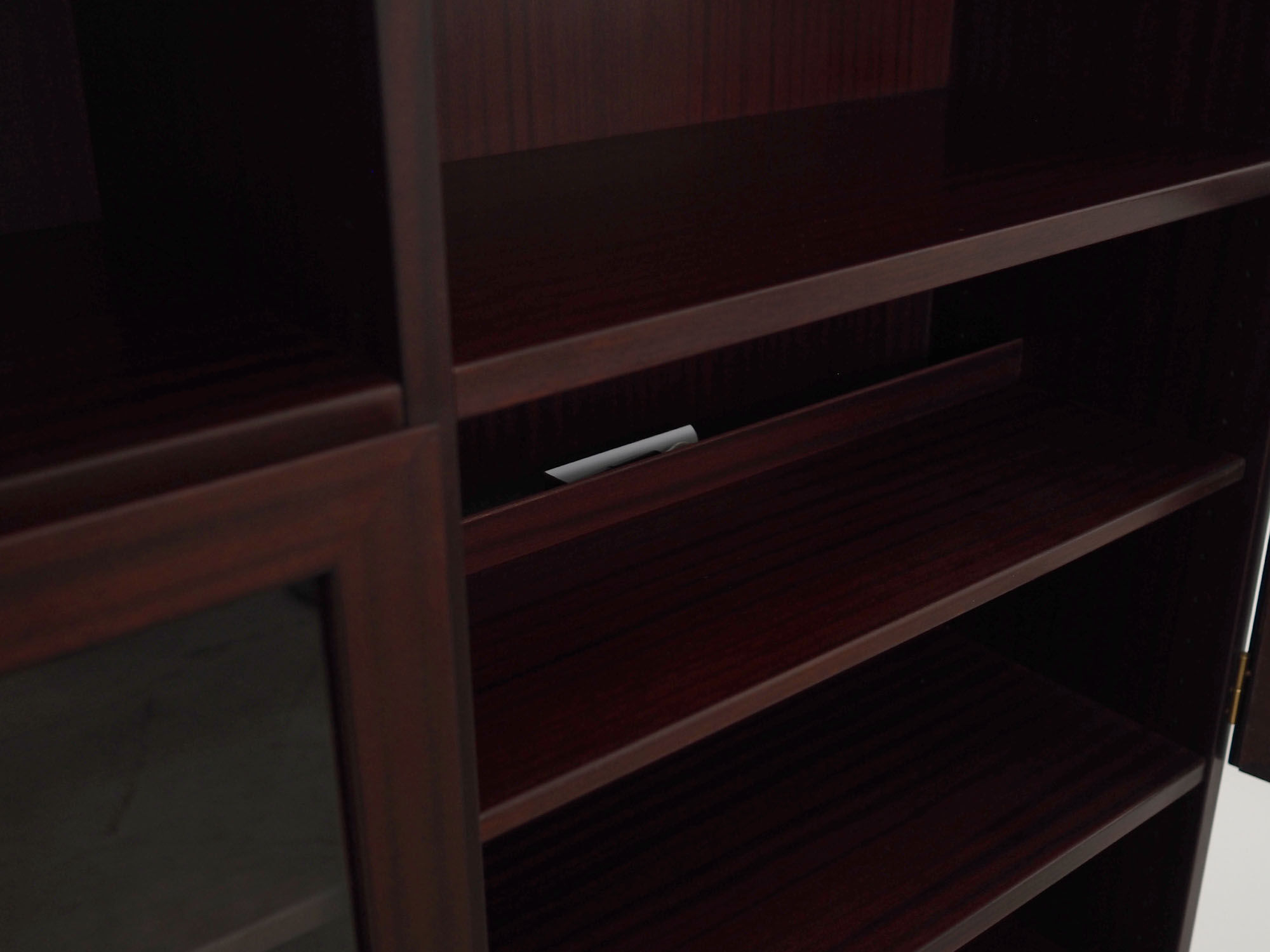 Mahogany bookcase, Danish design, 60's, production: Omann Jun