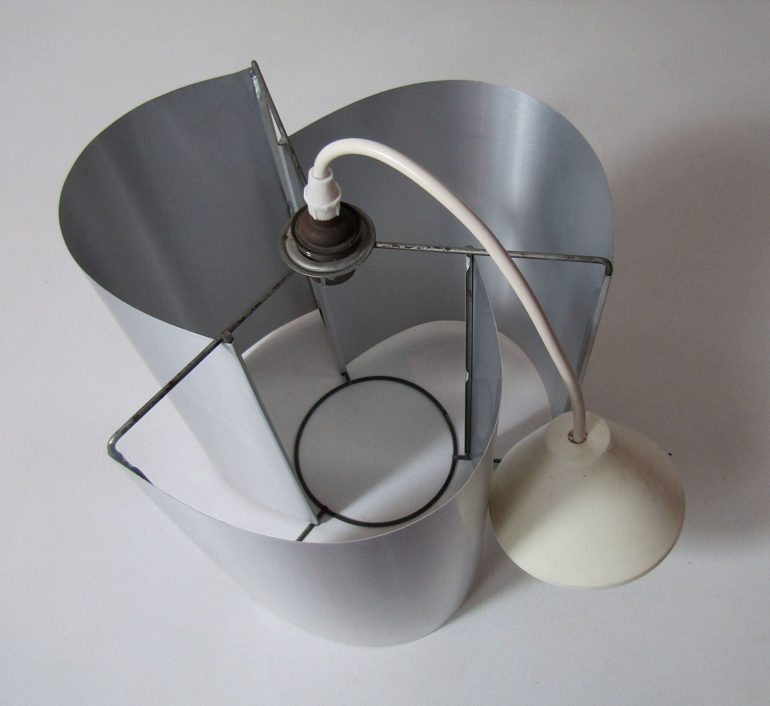 Max Sauze design brushed aluminum hanging lamp