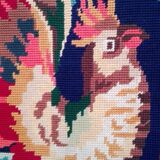 Painting canvas "birds of paradise", vintage 1960